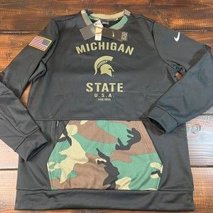Nike Michigan State Spartans Military Appreciation Crewneck Sweatshirt